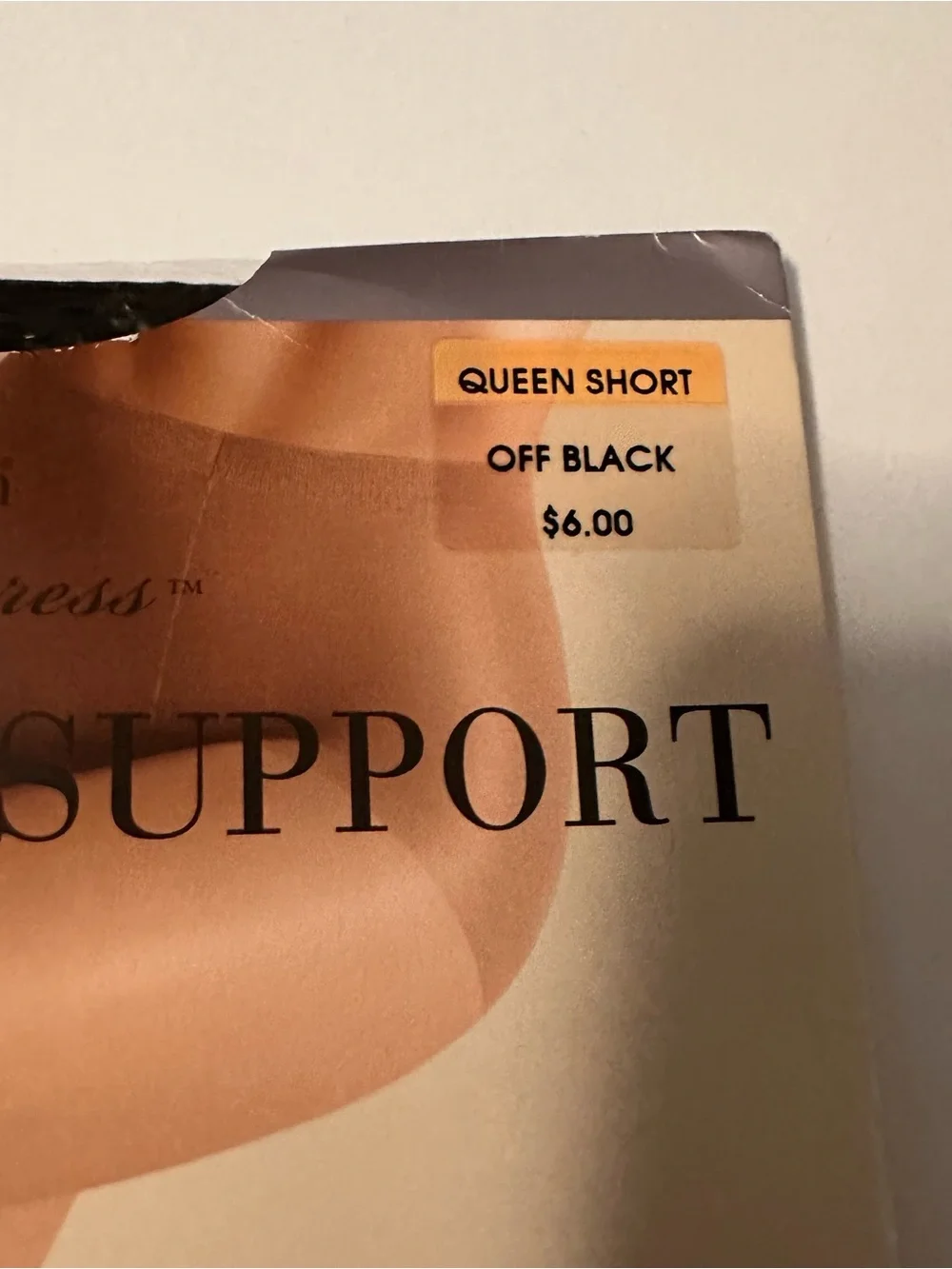 East 5th Sheerest Control Top Panty - Queen Short - Off Black